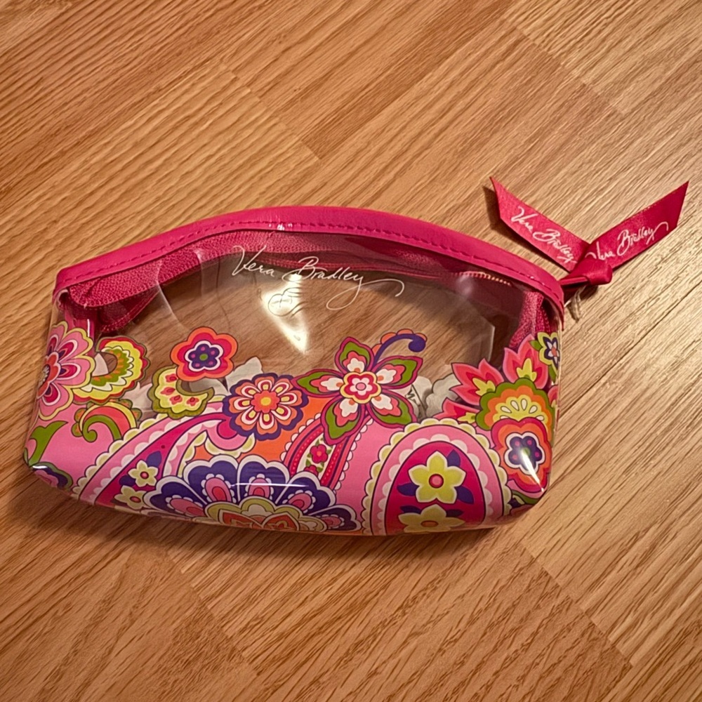 Vera Bradley Pink Floral Clear Pouch